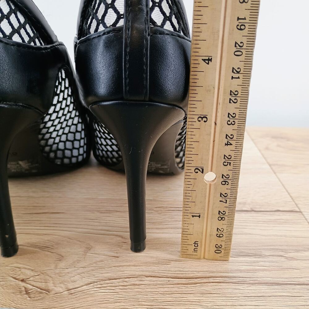 Marc Fisher Dalta Heels Pumps Black Mesh Pointed Toe Stiletto Women’s Size 6.5M - Picture 6 of 12